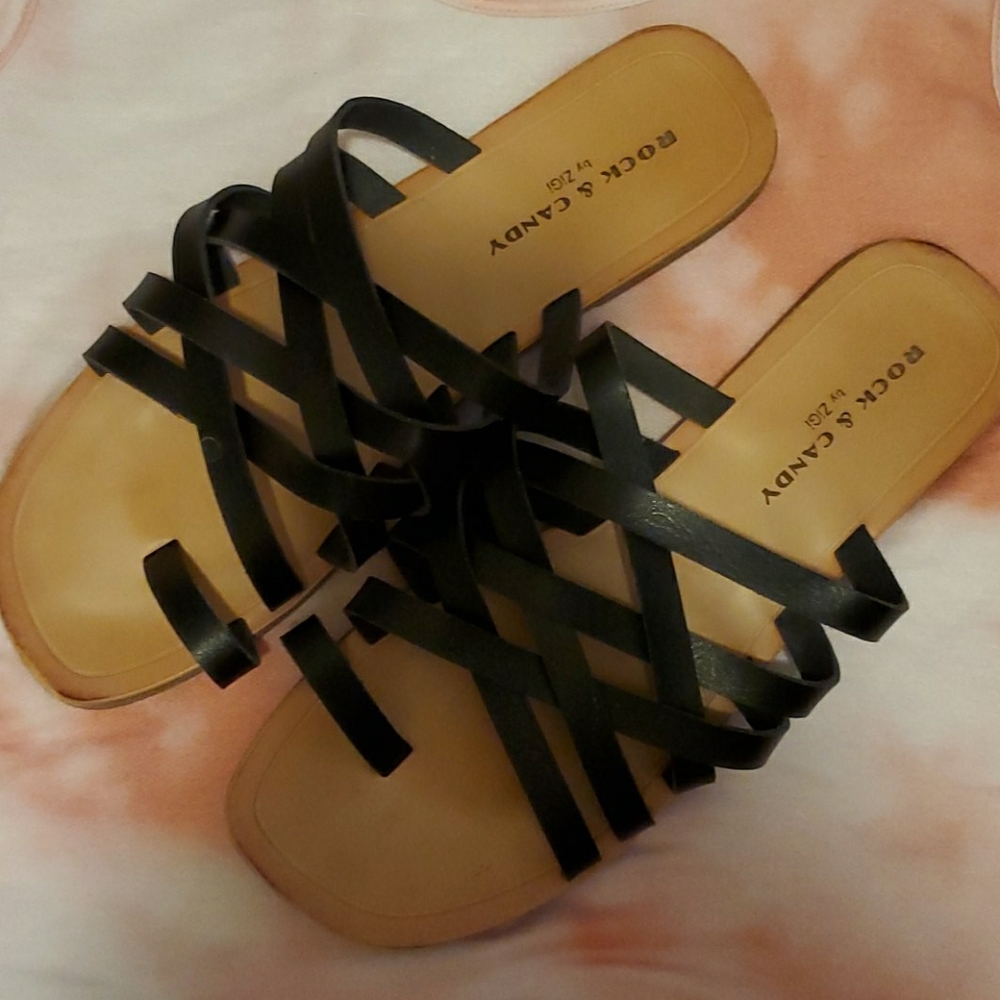Rock and candy strapy flip flops